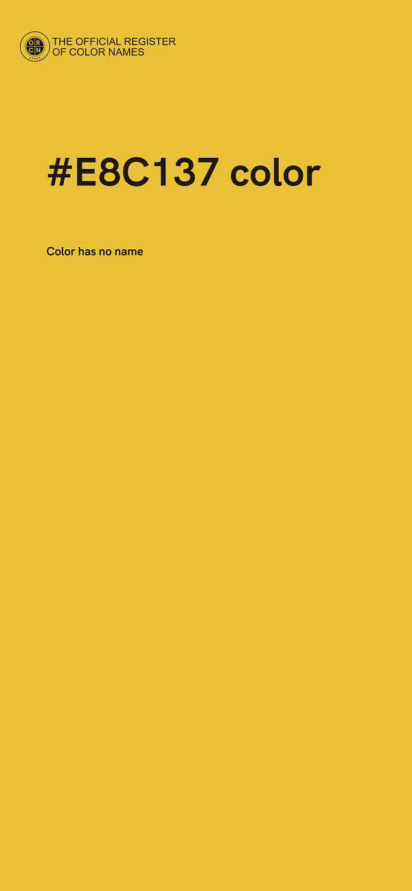#E8C137 color image