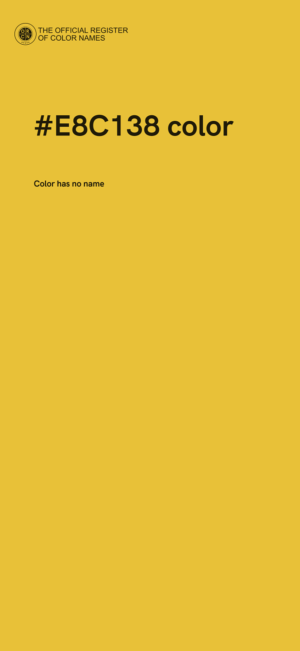 #E8C138 color image