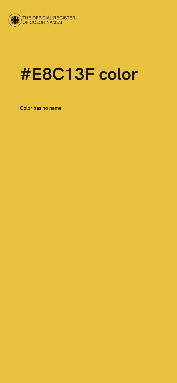 #E8C13F color image