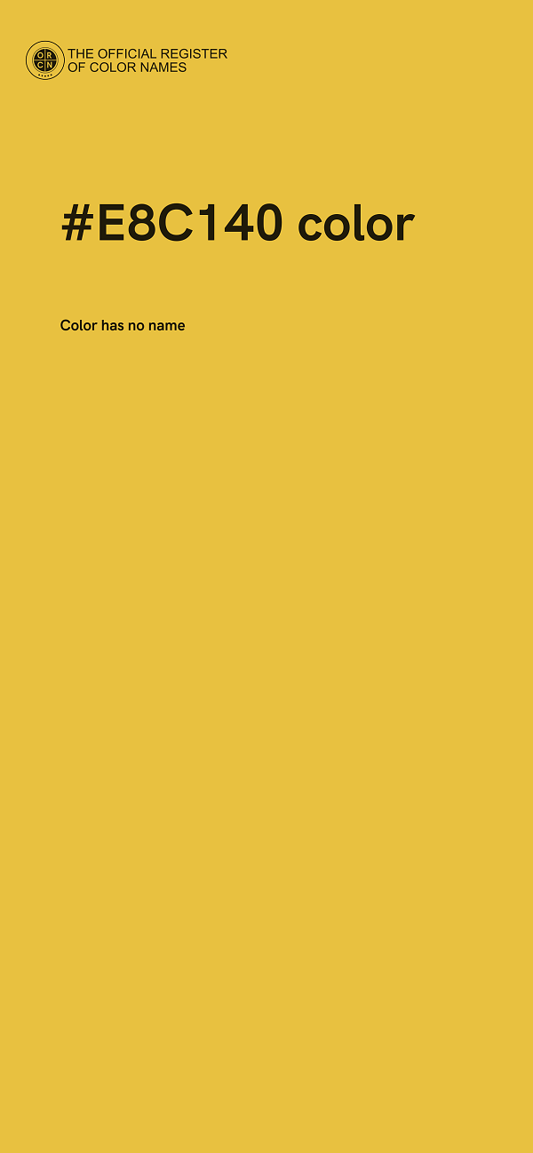 #E8C140 color image