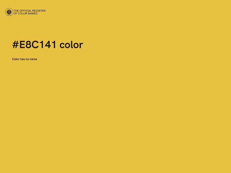 #E8C141 color image