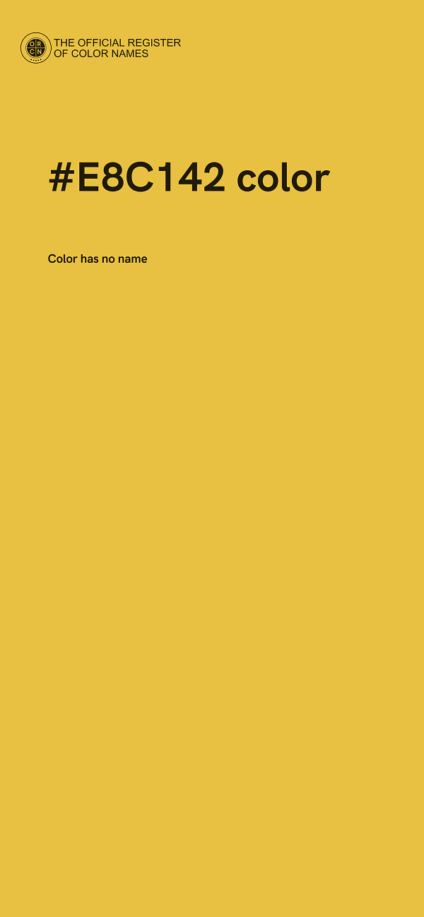 #E8C142 color image