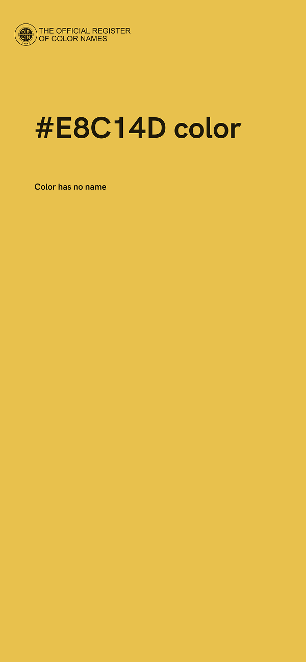 #E8C14D color image
