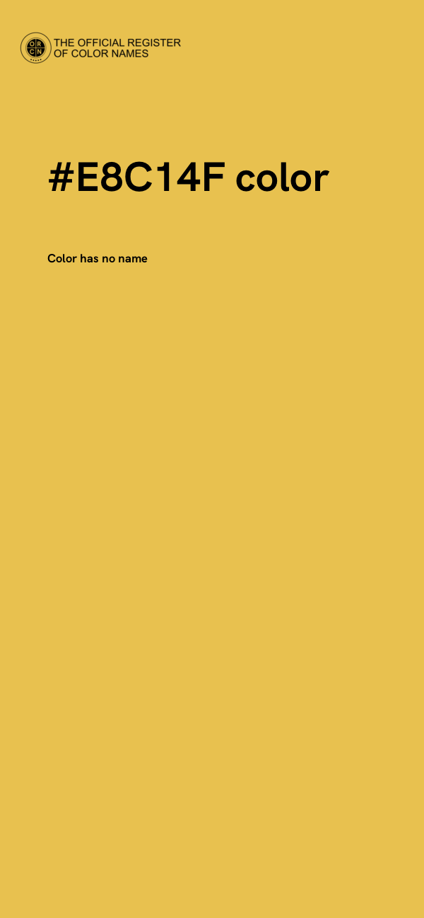 #E8C14F color image