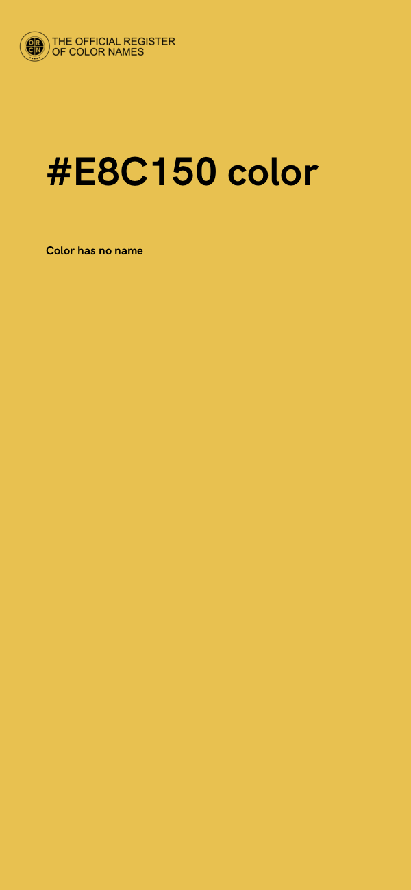 #E8C150 color image