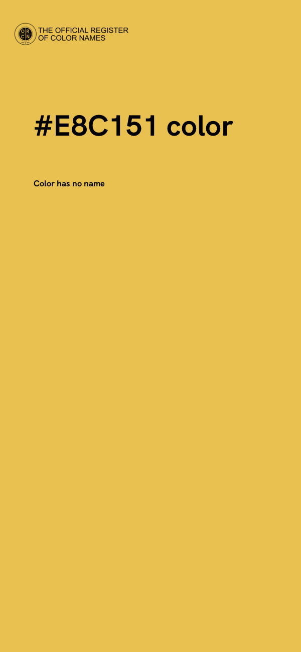 #E8C151 color image