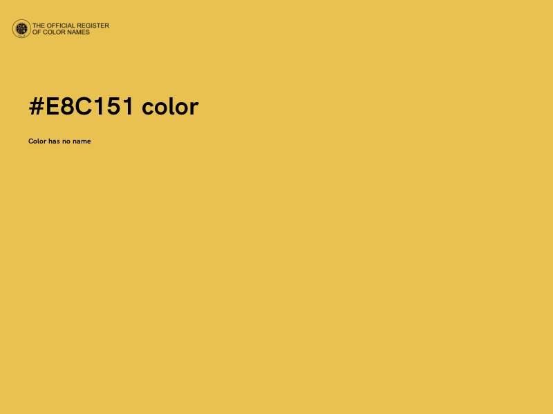 #E8C151 color image