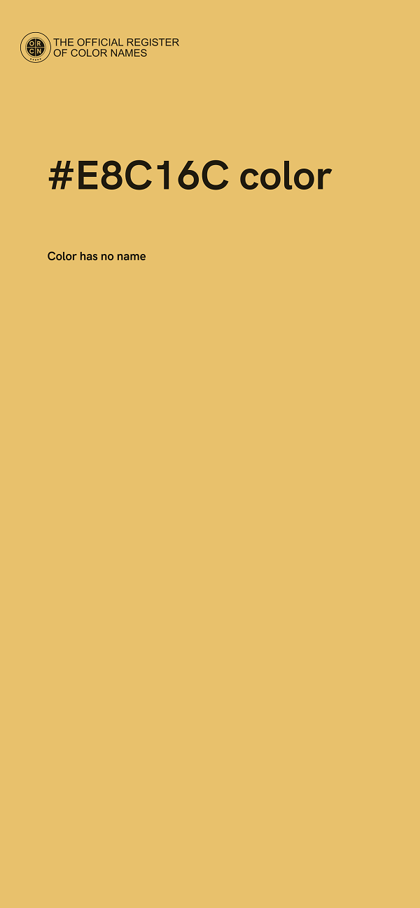 #E8C16C color image