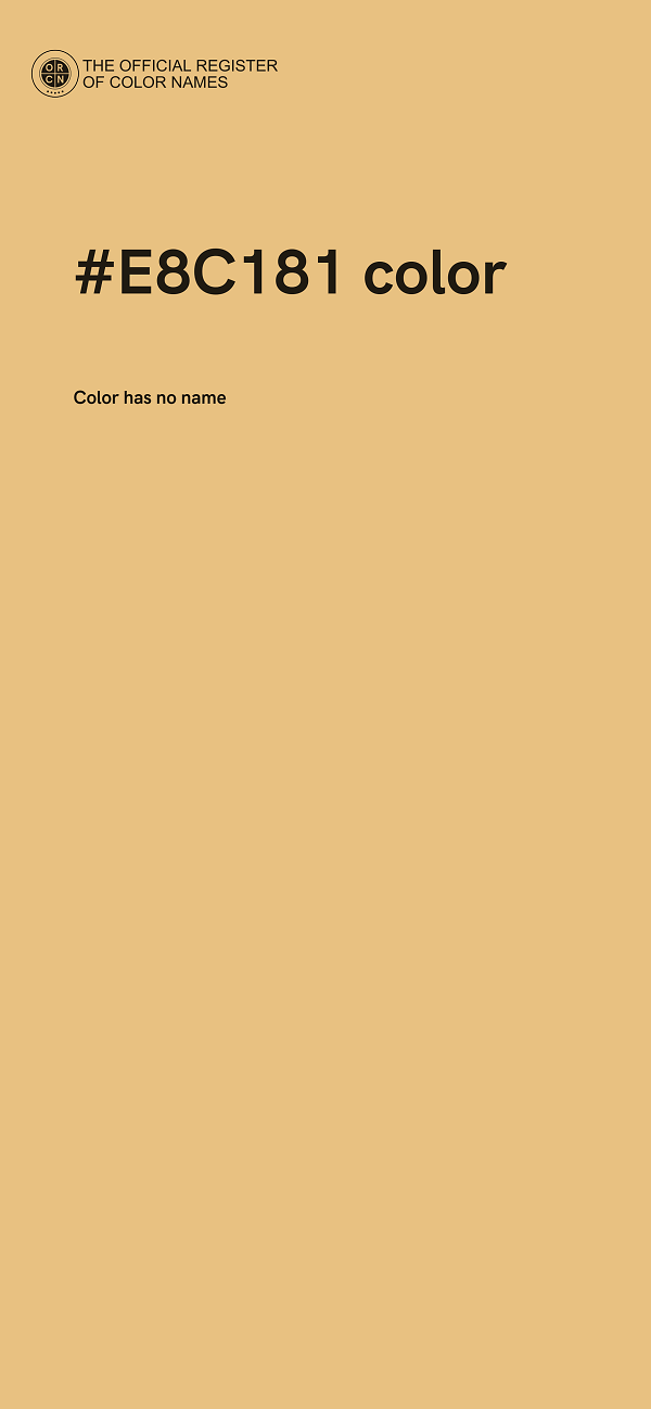 #E8C181 color image