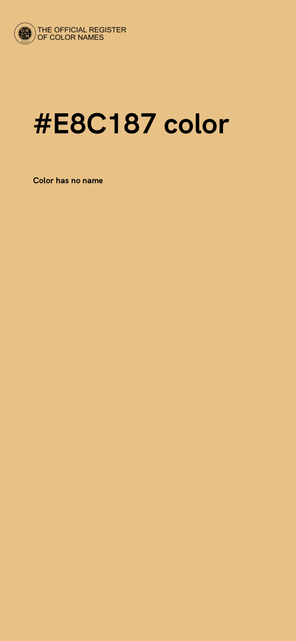 #E8C187 color image