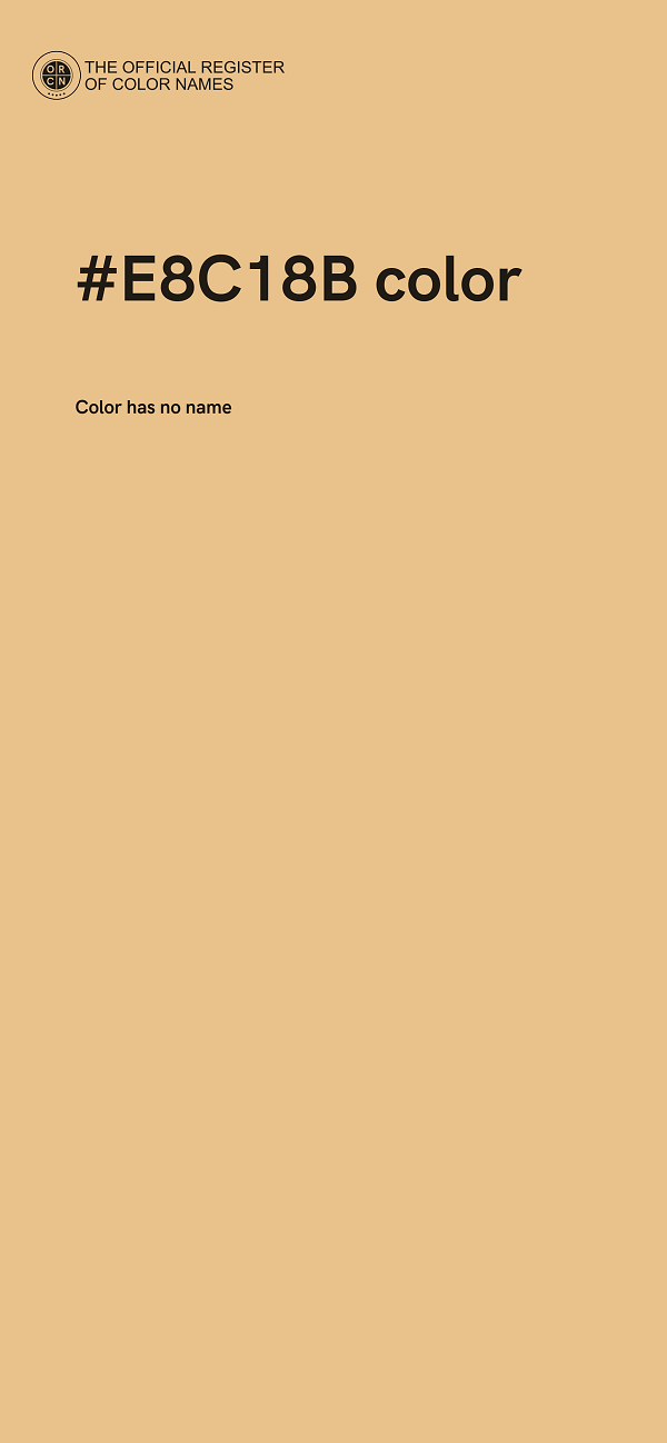 #E8C18B color image