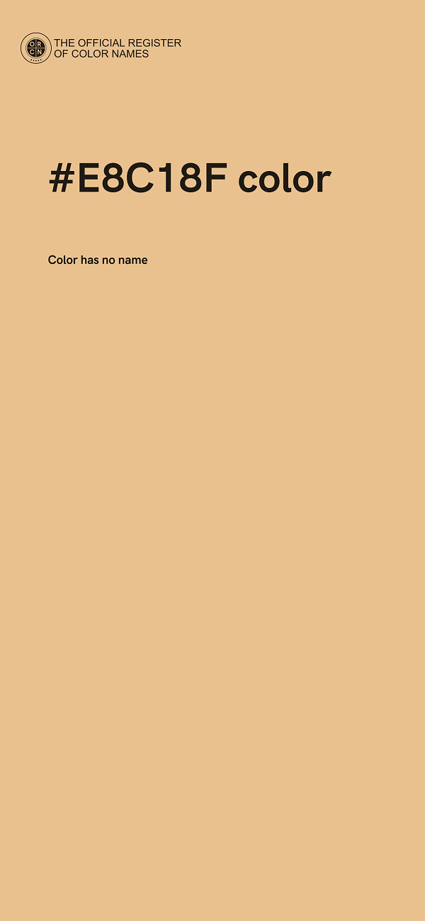 #E8C18F color image