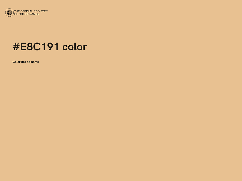 #E8C191 color image