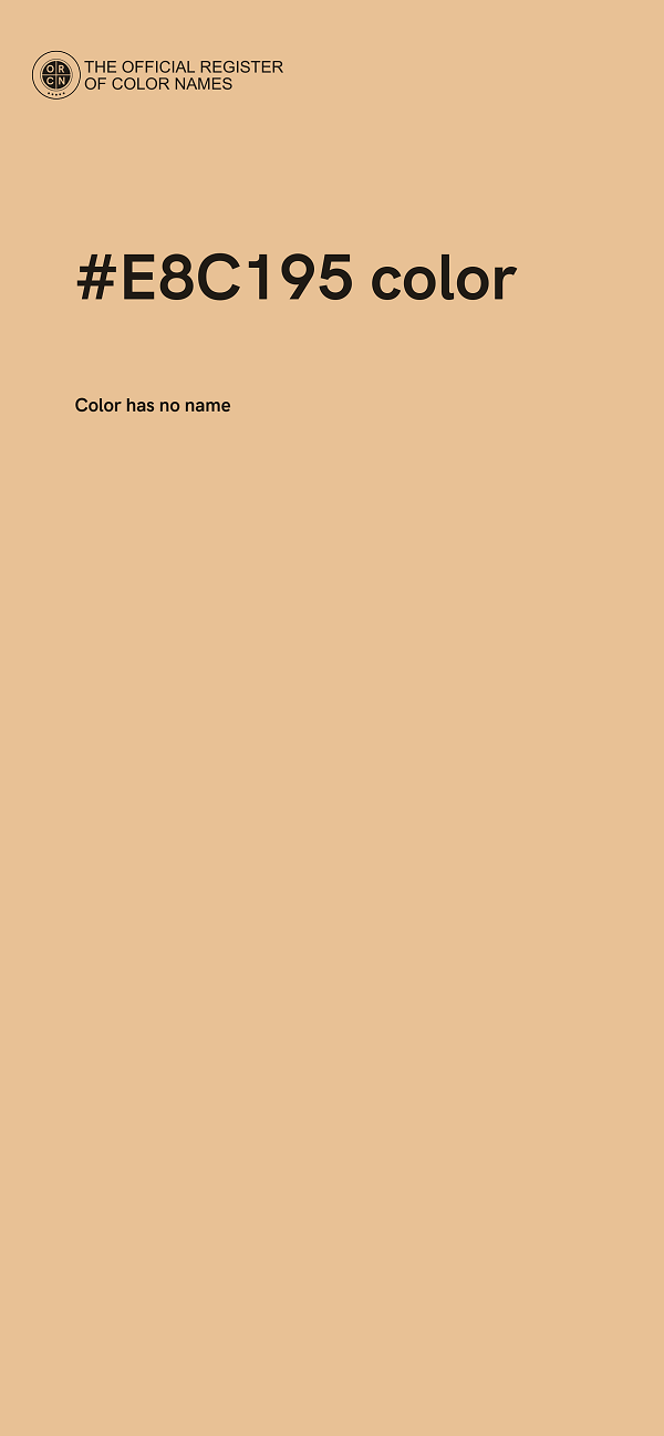 #E8C195 color image