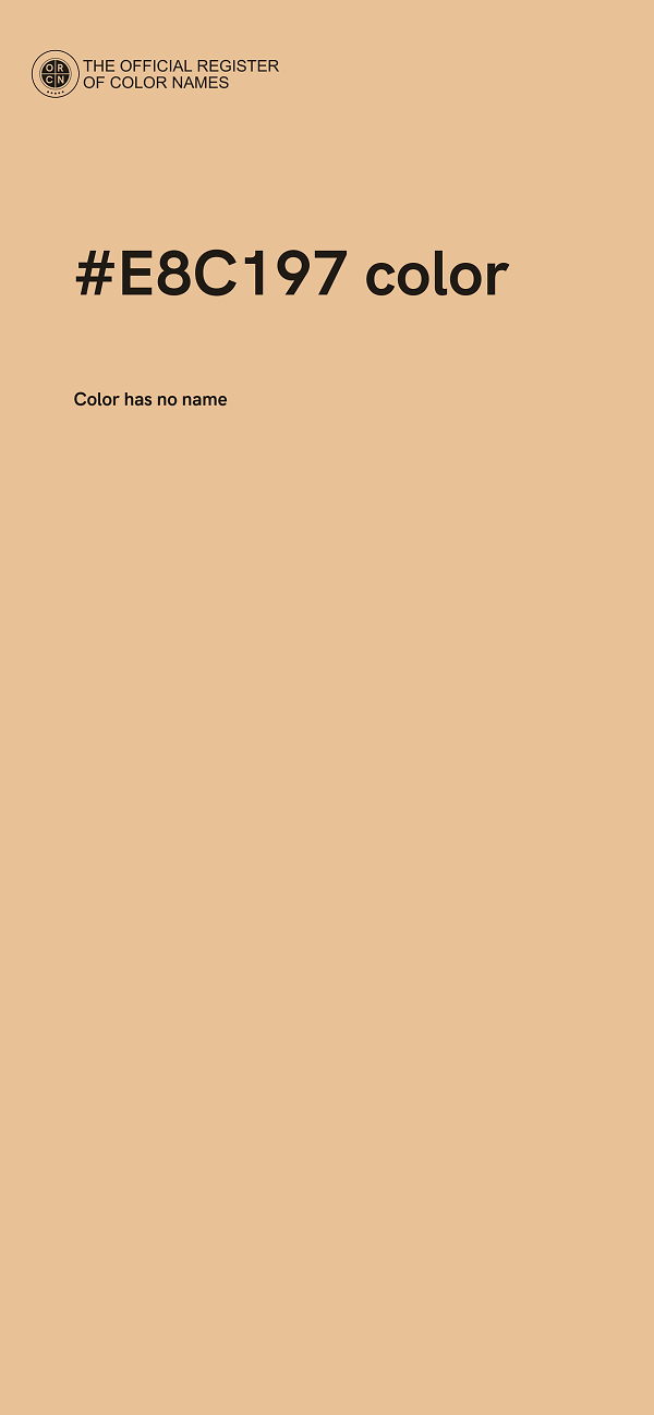 #E8C197 color image