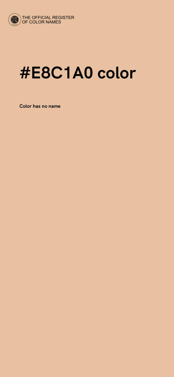 #E8C1A0 color image