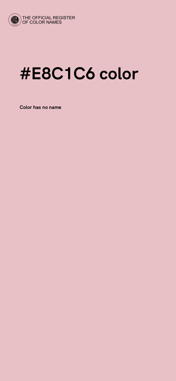 #E8C1C6 color image