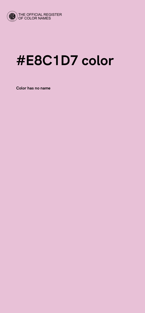 #E8C1D7 color image