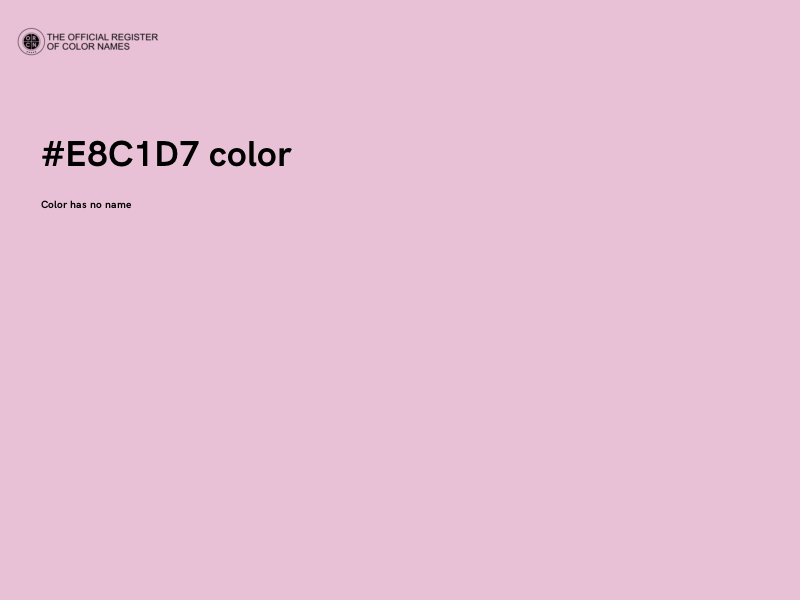 #E8C1D7 color image