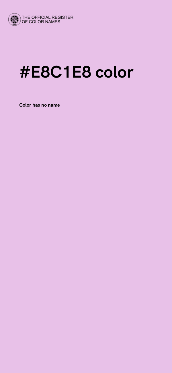 #E8C1E8 color image