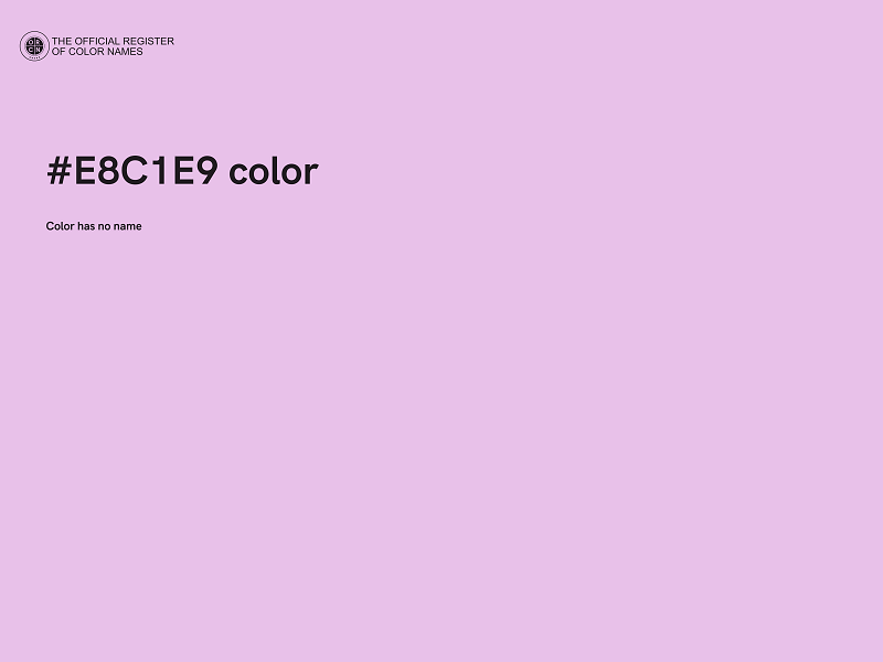 #E8C1E9 color image