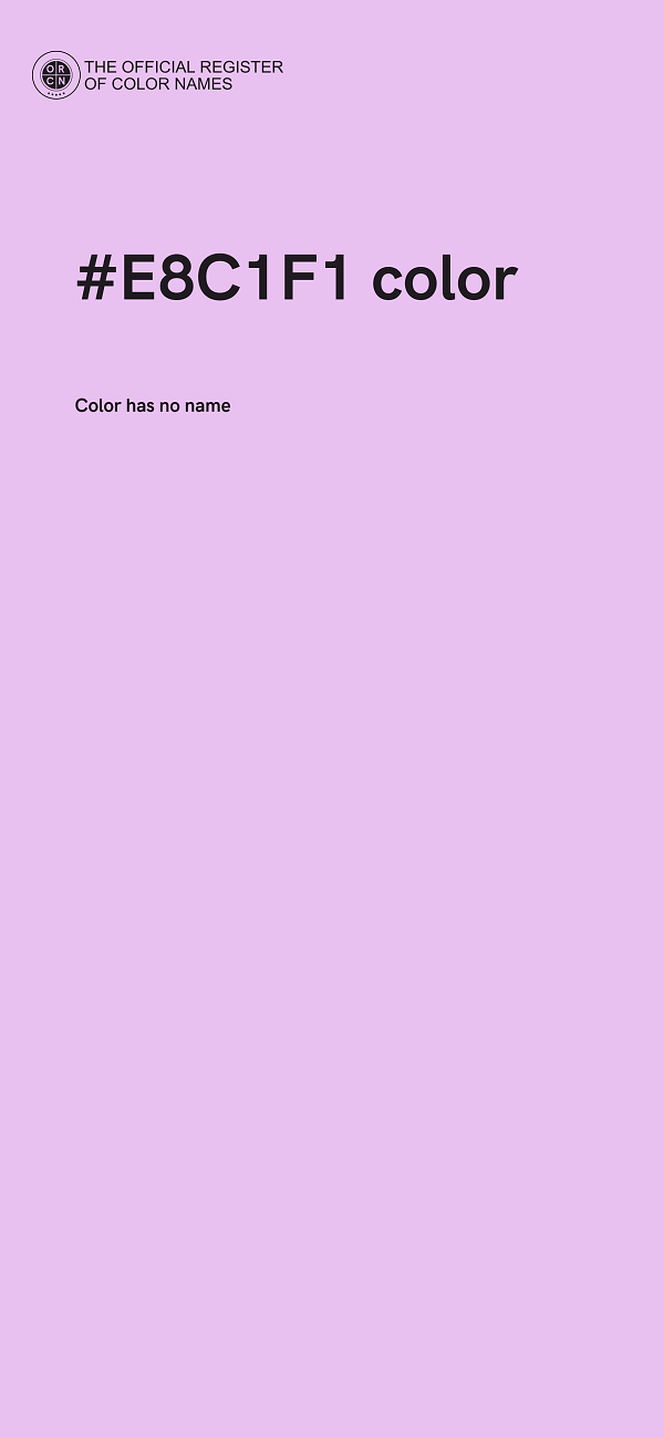 #E8C1F1 color image
