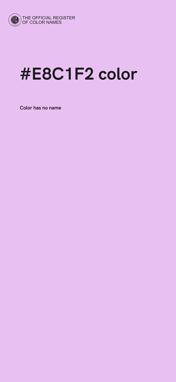#E8C1F2 color image
