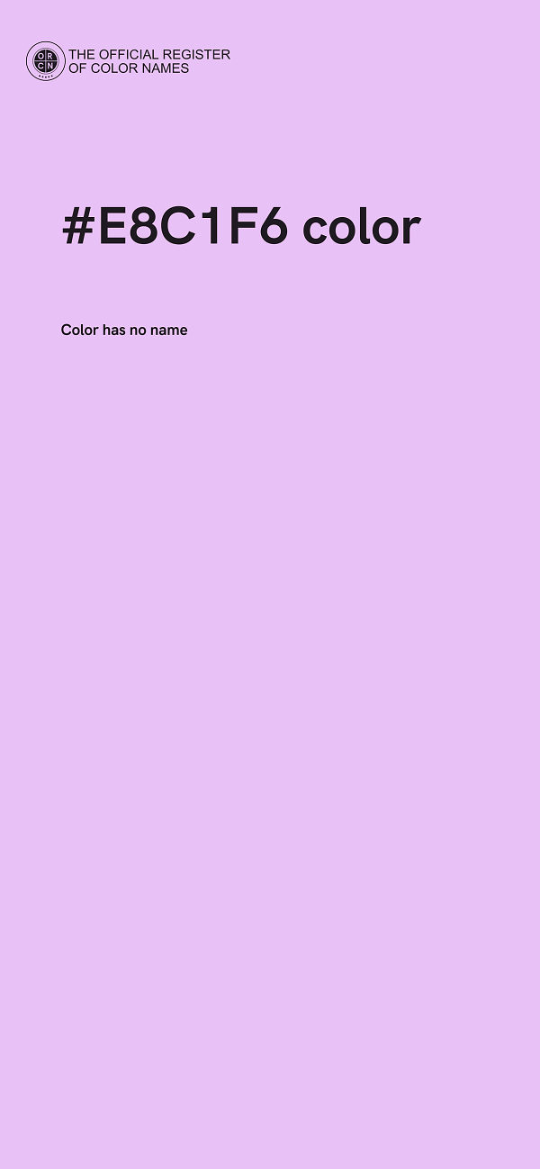#E8C1F6 color image