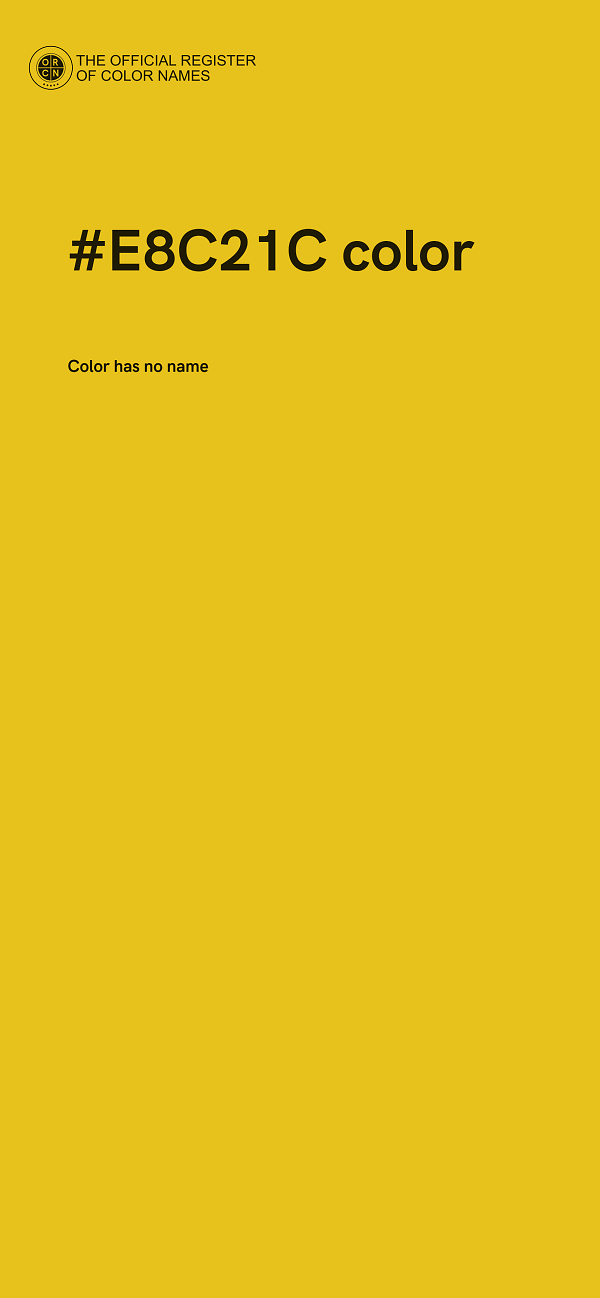 #E8C21C color image