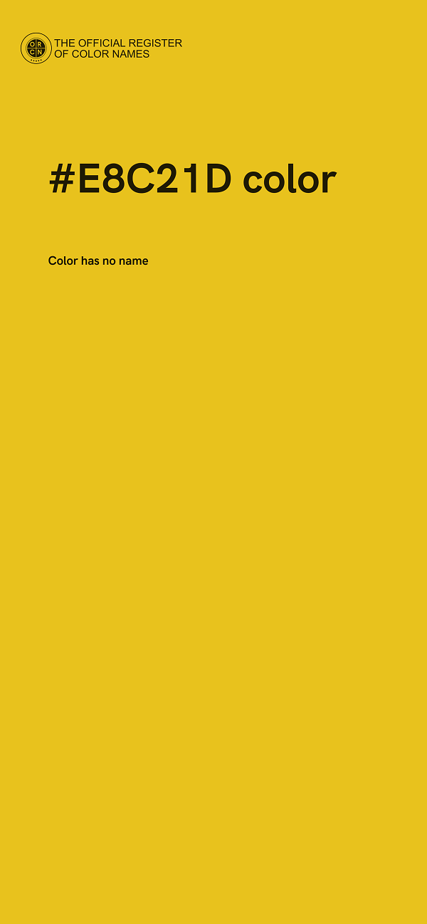 #E8C21D color image