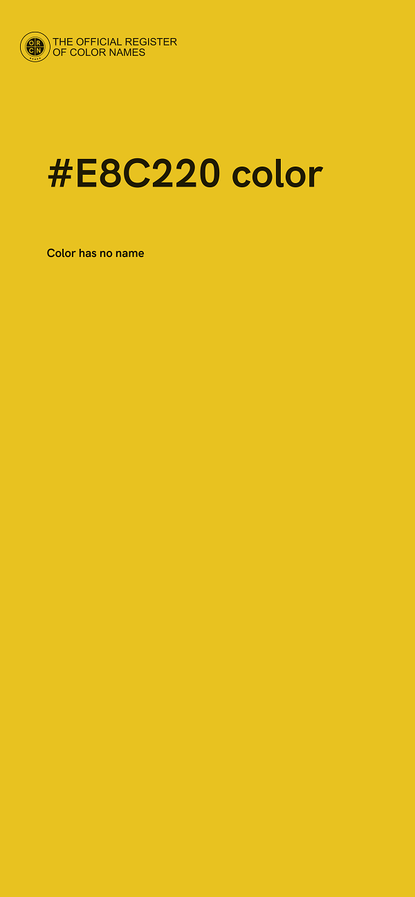 #E8C220 color image