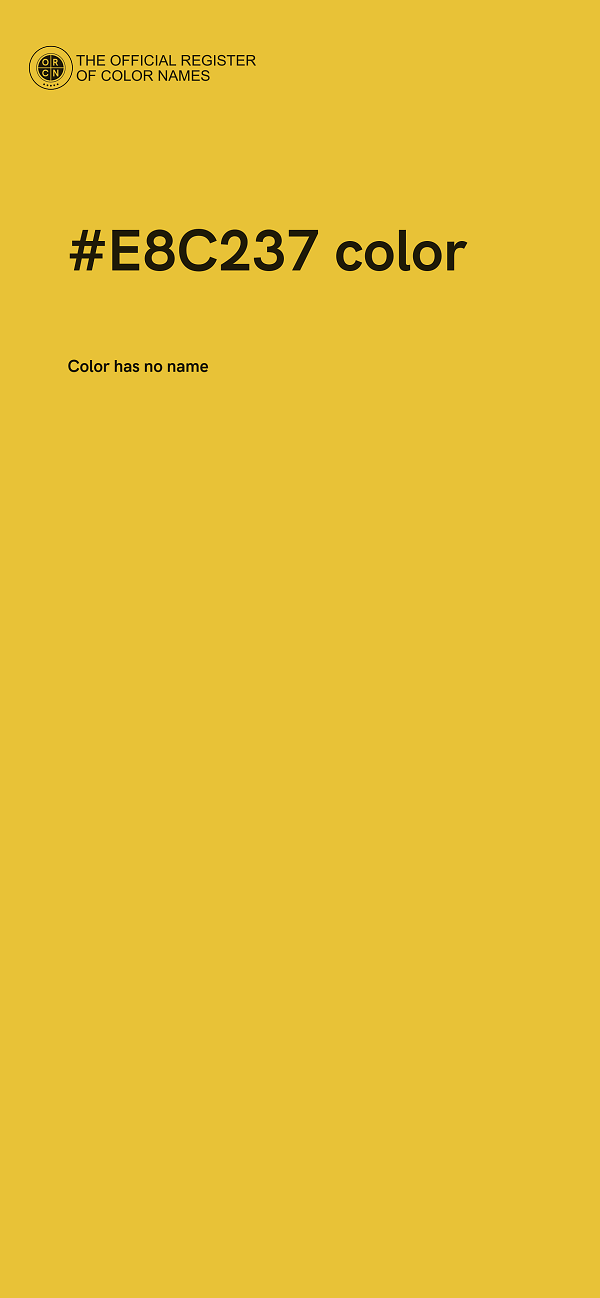 #E8C237 color image