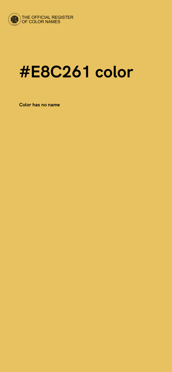 #E8C261 color image