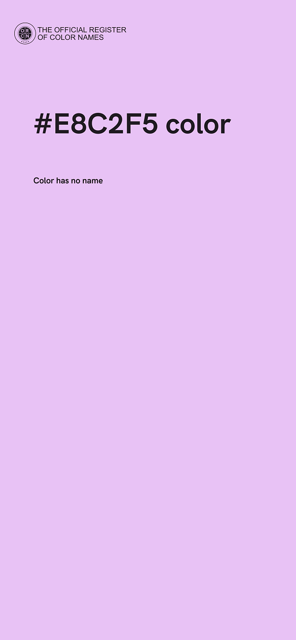 #E8C2F5 color image