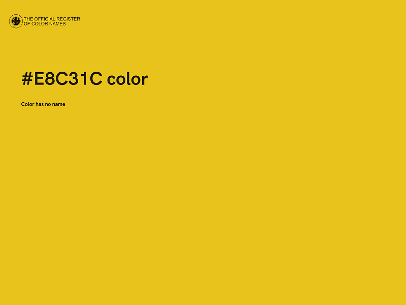 #E8C31C color image