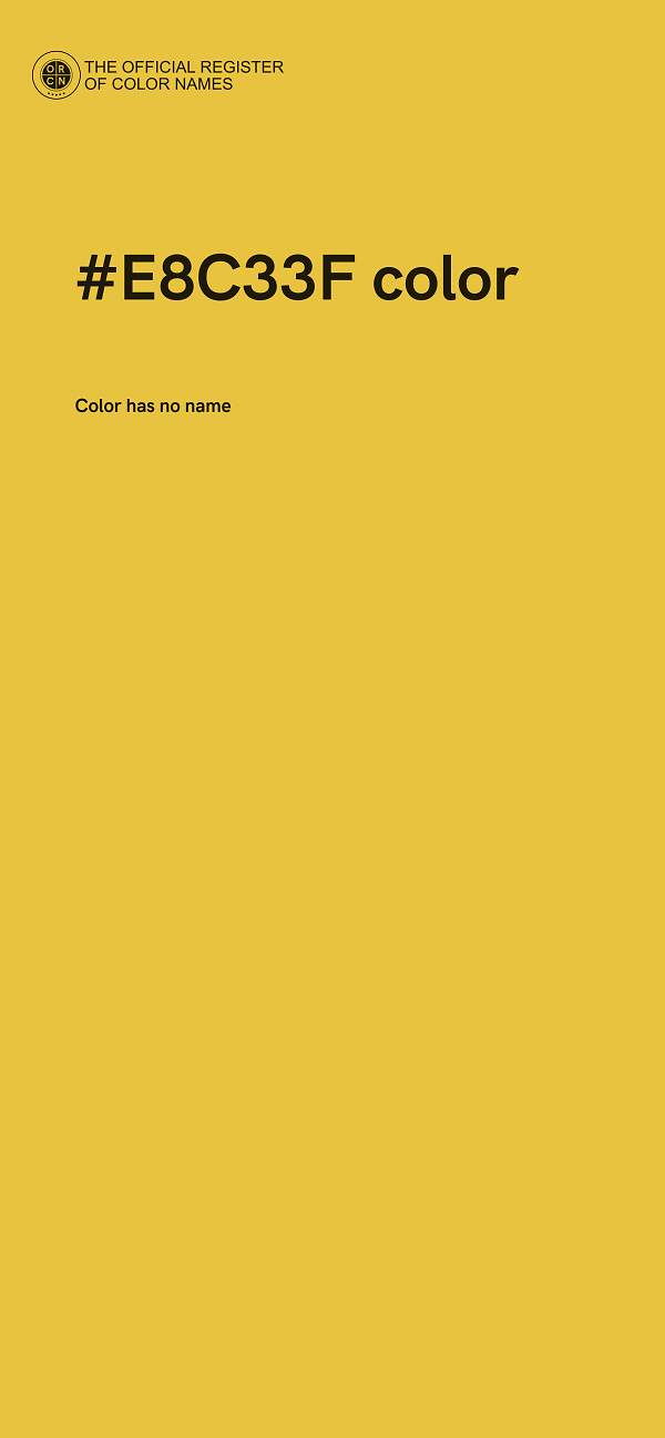 #E8C33F color image