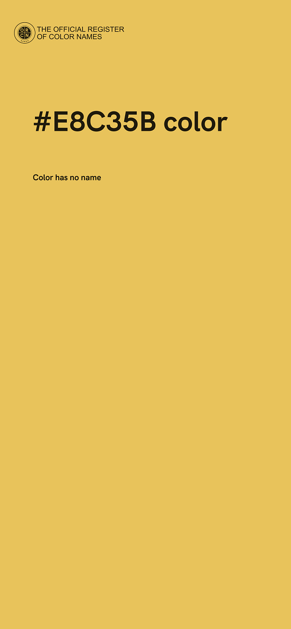 #E8C35B color image