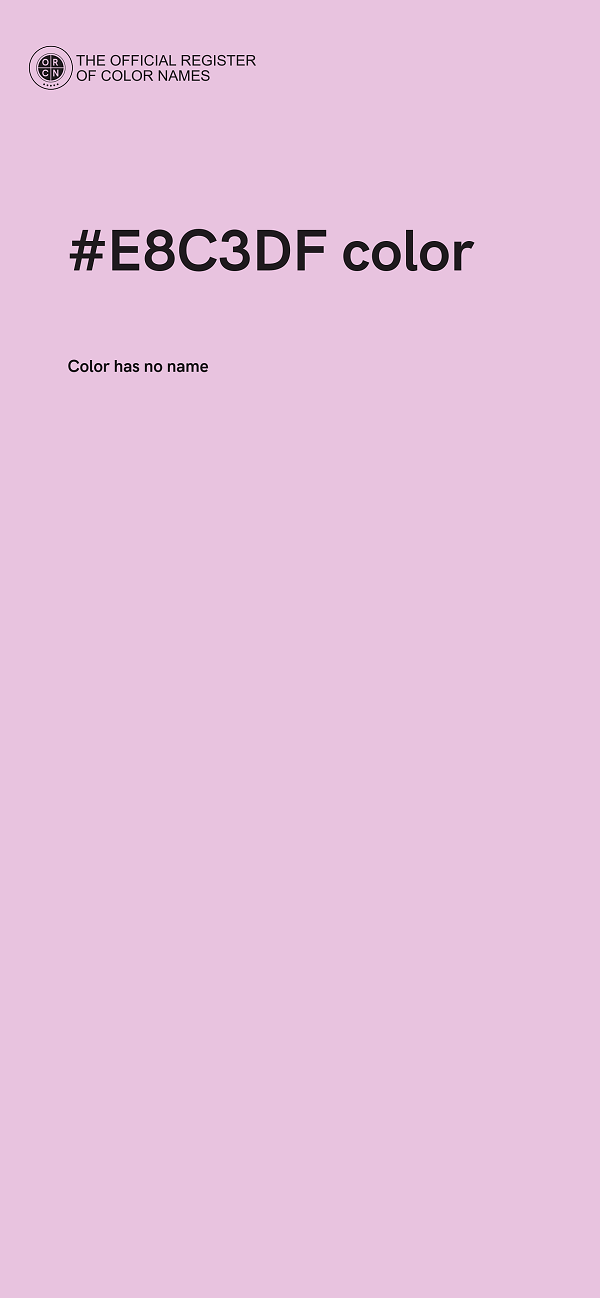 #E8C3DF color image