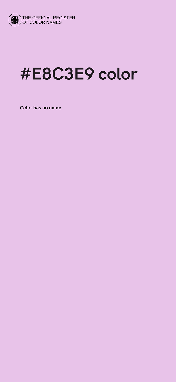 #E8C3E9 color image