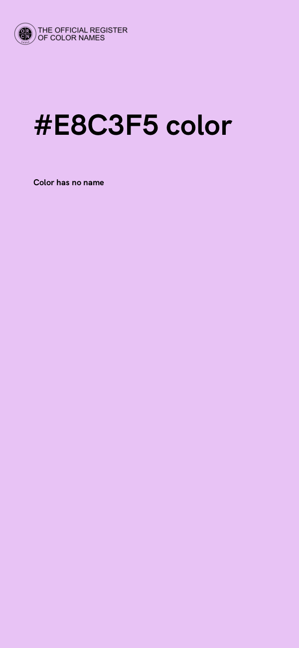 #E8C3F5 color image