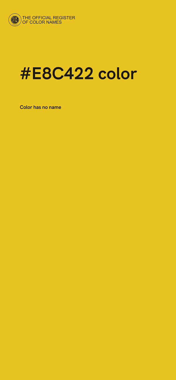 #E8C422 color image