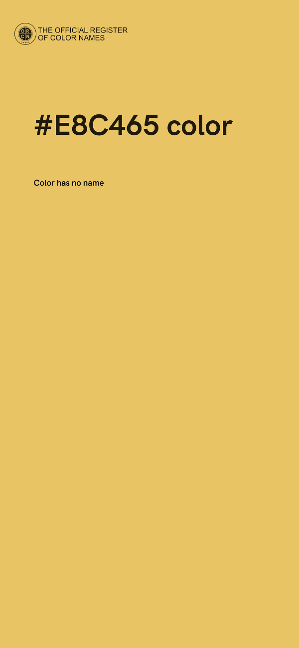 #E8C465 color image