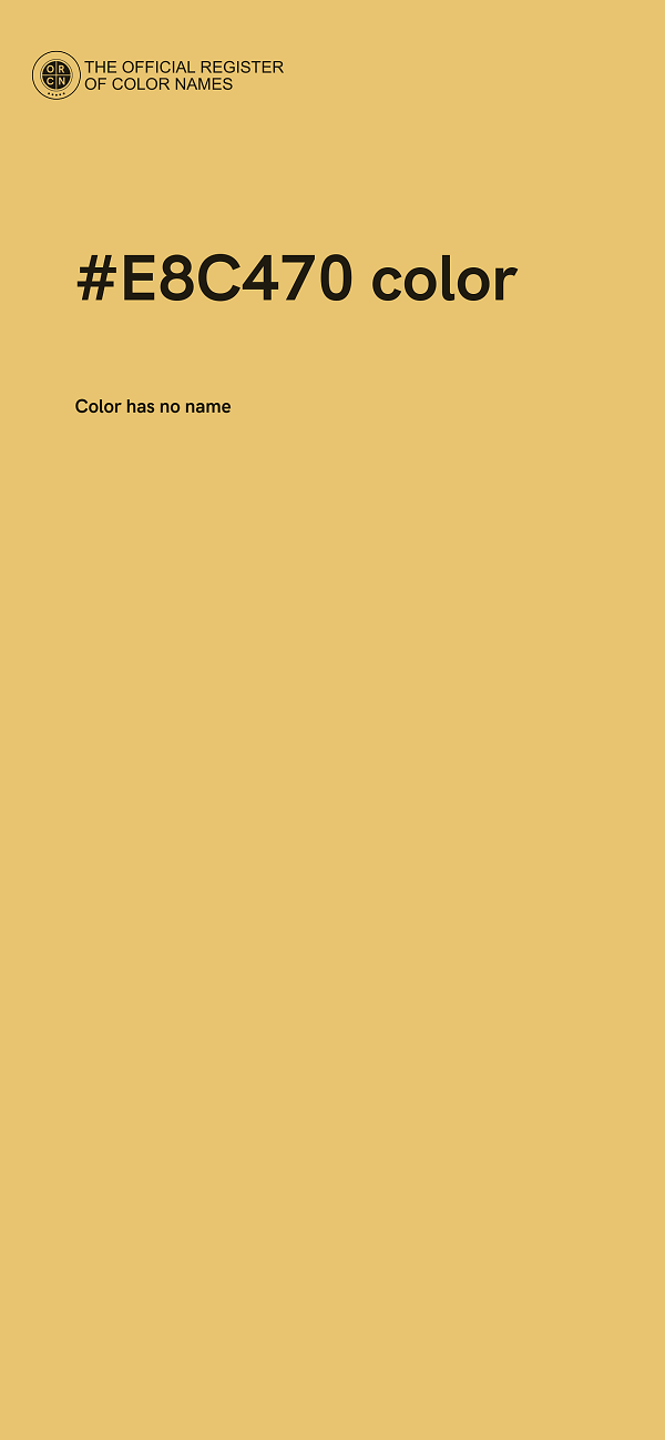 #E8C470 color image