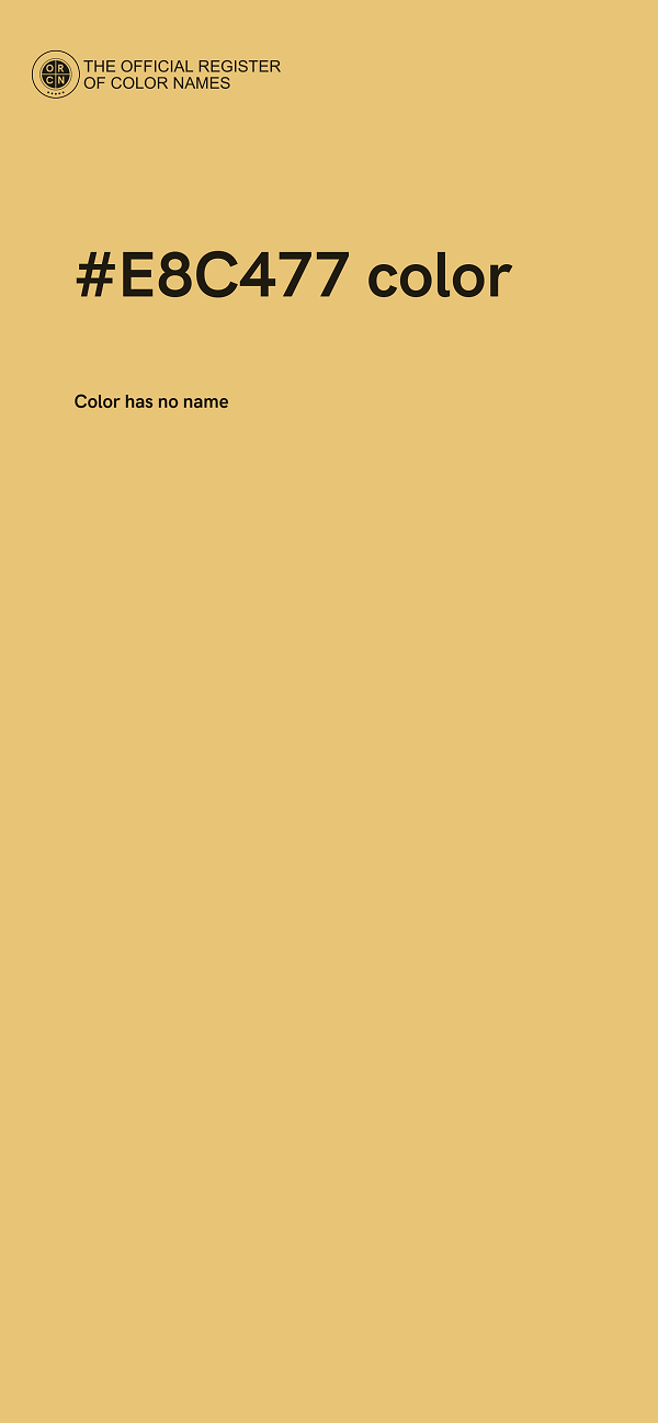 #E8C477 color image