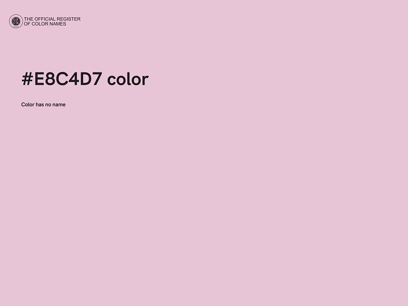 #E8C4D7 color image