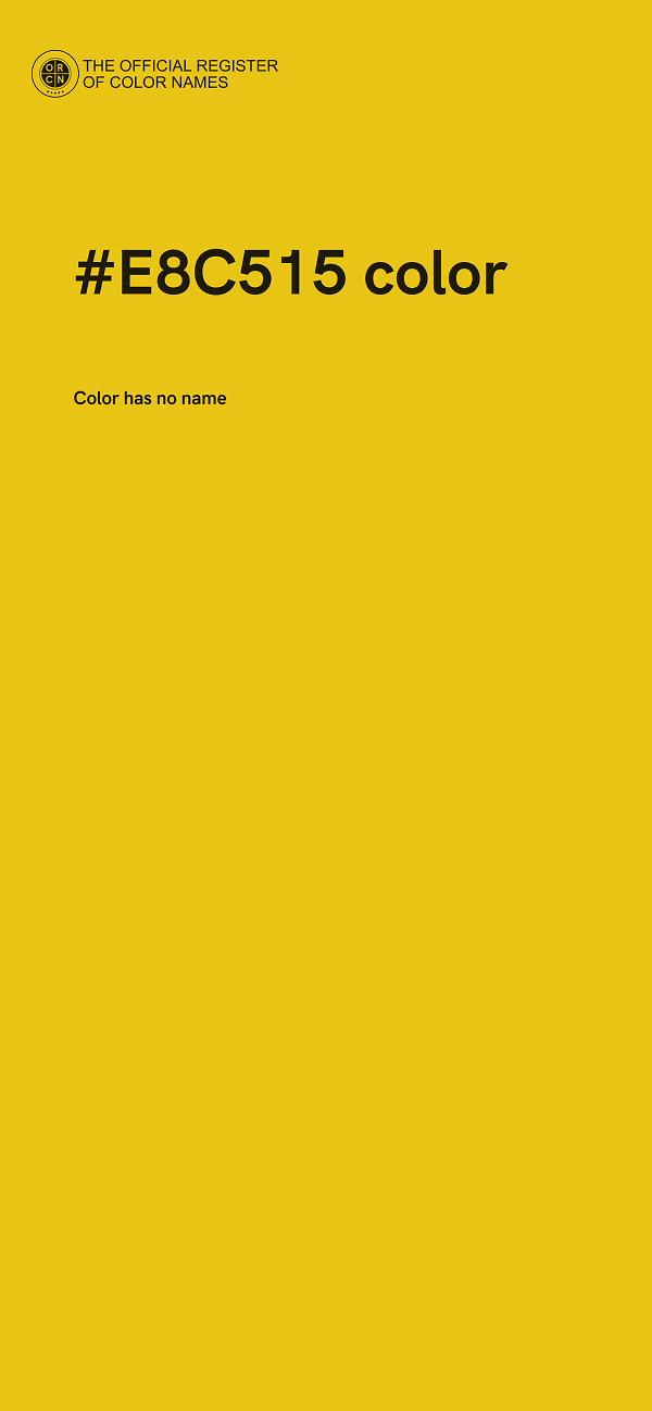 #E8C515 color image