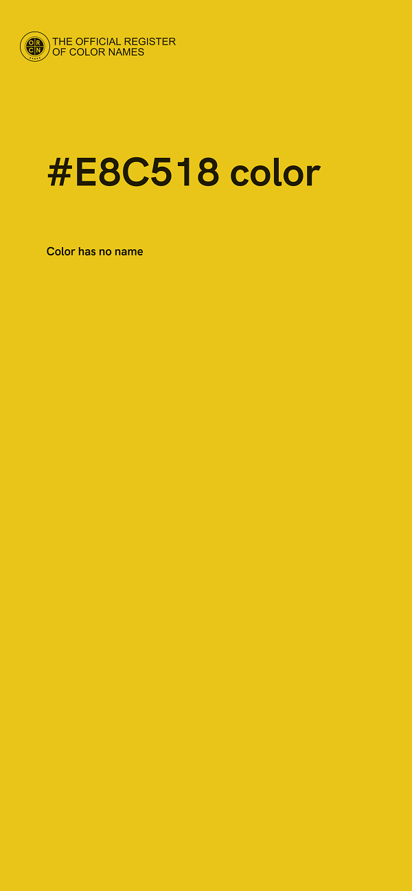 #E8C518 color image