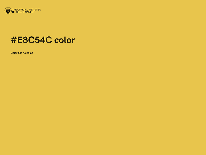 #E8C54C color image