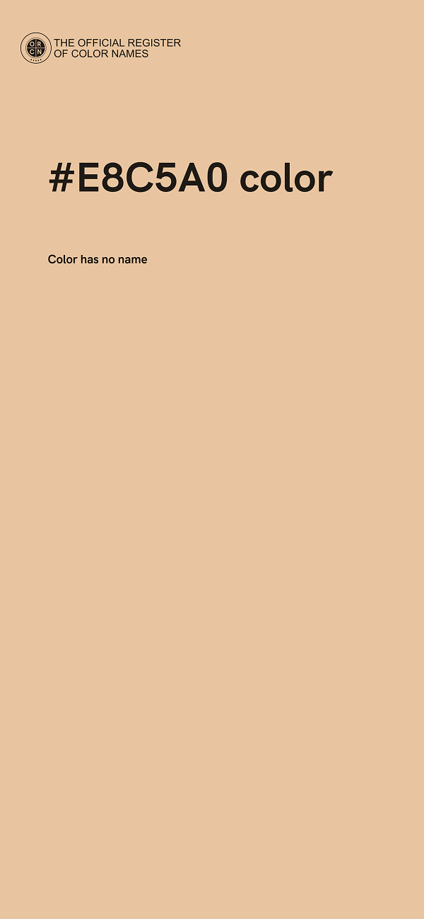 #E8C5A0 color image
