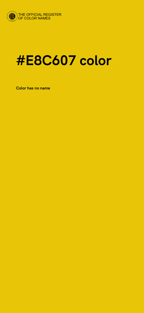 #E8C607 color image
